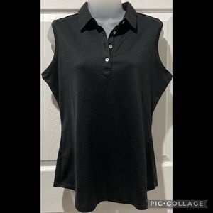 {SALE} Cutter & Buck black sleeveless polo tank top -L-